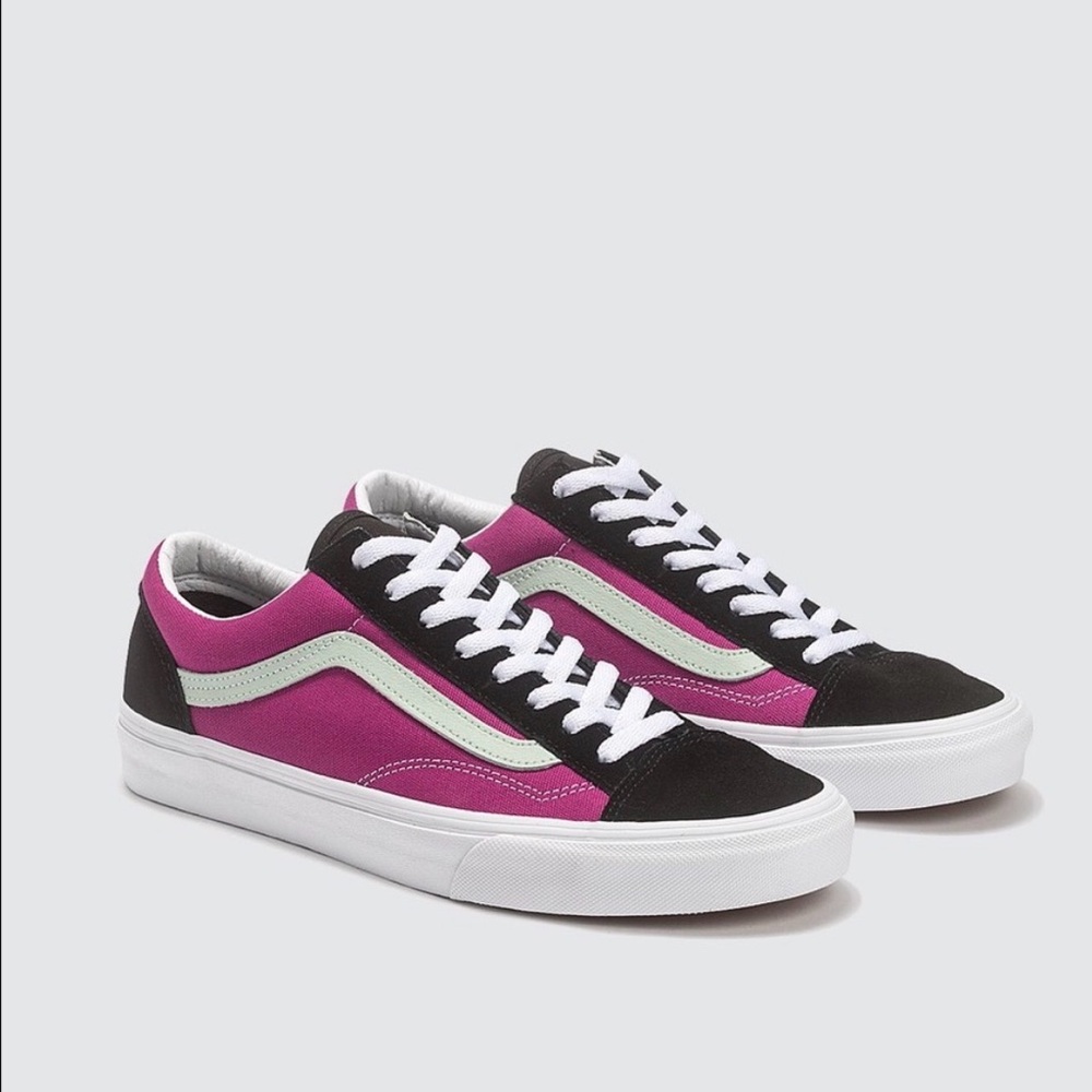 Vans Old Skool Black Pink Fuchsia Skate Shoes w/ Box NWT - Women's 9.5